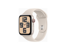 Apple Watch SE GPS + Cellular 44mm Starlight Aluminium Case with Starlight Sport Band - S/M Apple