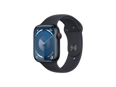 Apple Watch Series 9 GPS + Cellular 45mm Midnight Aluminium Case with Midnight Sport Band - S/M Apple