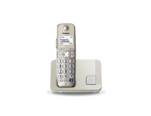 Panasonic Cordless KX-TGE210FXN Champagne Caller ID Phonebook capacity 150 entries Conference call Built-in display Speakerphone