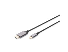 Digitus USB Type-C to HDMI Adapter DA-70821 1.8 m Black