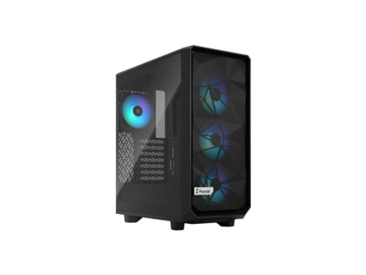 Fractal Design Meshify 2 Compact Lite RGB Side window Black TG Light Mid-Tower Power supply included No