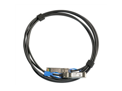 MikroTik 25GBase Direct Attach Cable XS+DA0001 SFP/SFP+/SFP28 Maximum transfer distance 1 m Supports SFP 1G/SFP+ 10G/25G SFP28, 