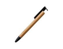 Fixed Pen With Stylus and Stand 3 in 1 Pencil Bamboo Stylus for capacitive displays Stand for phones and tablets