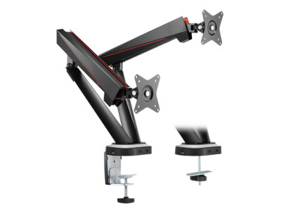 Logilink Desk Mount 17-32 " Tilt, swivel, level adjustment, rotate Maximum weight (capacity) 8 kg Black/Red