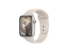 Apple Apple Watch Series 9 GPS 45mm Starlight Aluminium Case with Starlight Sport Band - S/M Apple Water-resistant, Dust-resista