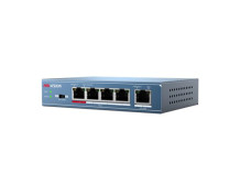 Hikvision Switch DS-3E0105P-E Unmanaged Desktop 10/100 Mbps (RJ-45) ports quantity 4 1 Gbps (RJ-45) ports quantity 1 PoE ports q