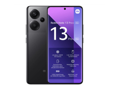 Xiaomi Redmi Note 13 Pro+ Midnight Black 6.67 " AMOLED 1220 x 2712 pixels Mediatek Dimensity 7200 Ultra Internal RAM 12 GB 128 G