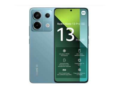 Xiaomi Redmi Note 13 Pro Ocean Teal 6.67 " AMOLED 1220 x 2712 pixels Qualcomm SM7435 Snapdragon 7s Gen 2 Internal RAM 8 GB 256 G