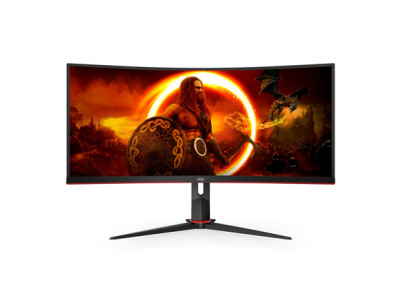 AOC | Gaming Monitor | CU34G2XP/BK | 34 " | VA | 3440 x 1440 pixels | 21:9 | 1 ms | Black | HDMI ports quantity 2 | 180 Hz