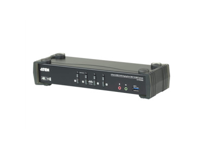 Aten | 4-Port USB3.0 4K DisplayPort KVMP Switch with Built-in MST Hub | CS1924M