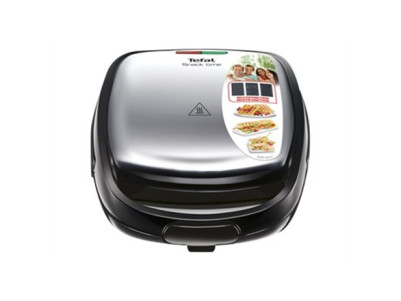 Tefal SW342D38 Sandwich Maker, Black/Stainless Steel