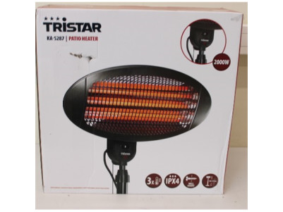 SALE OUT.Tristar KA-5287 Patio Heater, Black Tristar Heater KA-5287 Tristar Patio heater 2000 W Number of power levels 3 Suitabl