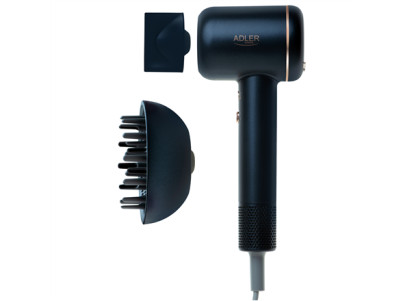 Adler Hair Dryer | AD 2270 SUPERSPEED | 1600 W | Number of temperature settings 3 | Ionic function | Diffuser nozzle | Black