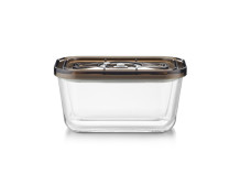 Caso Glass Vacuum Container with Plastic Lid | VacuBoxx Eco M | Transparent