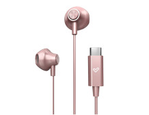 Energy Sistem Wired Earphones | EasyPods Type C | Built-in microphone | USB-C | Rose Gold