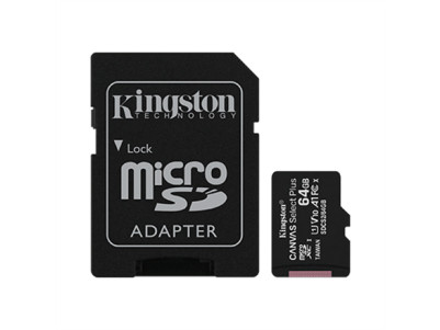 Kingston | Canvas Select Plus | UHS-I | 64 GB | MicroSDXC | Flash memory class 10 | SD Adapter