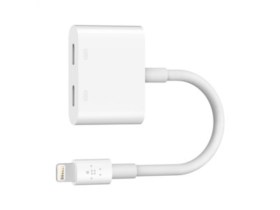 Belkin | Lightning Audio + Charge RockStar Cable, 11.5 cm, White | F8J198btWHT