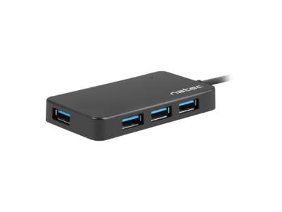Natec | 4 Port Hub With USB 3.0 | Moth NHU-1342 | Black | 0.15 m