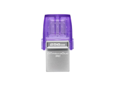 Kingston | DataTraveler | DT Micro Duo 3C | 256 GB | USB Type-C and Type-A | Purple
