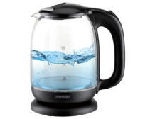 Mesko | Kettle | MS 1302b | Electric | 2200 W | 1.7 L | Glass | 360 rotational base | Black