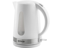 Gorenje | Kettle | K17WE | Electric | 2200 W | 1.7 L | Plastic + metal | 360 rotational base | White