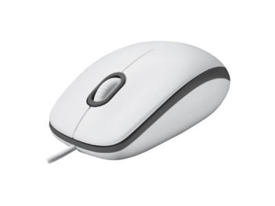Logitech | Mouse | M100 | Wired | USB-A | White