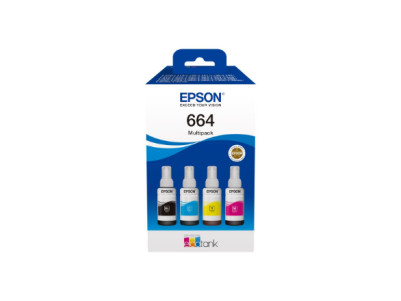 Epson 664 EcoTank 4-colour multipack | Epson C13T66464A | Epson 664 EcoTank 4-colour multipack | Ink tank | Black, yellow, cyan,
