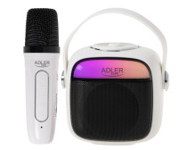 Adler Karaoke Speaker With Microphone | AD 1199W | Bluetooth | White | Portable | Wireless connection