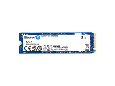 Kingston SSD | NV3 | 2000 GB | SSD form factor M.2 2280 | Solid-state drive interface PCIe NVMe Gen 4.0 (x4) | Read speed 6000 M