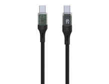 Fixed | Cable USB-C/USB-C with display, PD support, 1.2m, USB 2.0, 100W | FIXDD-CC12-BK