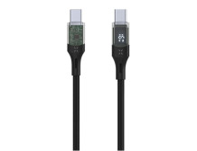 Fixed | Cable USB-C/USB-C with display, PD support, 2m, USB 2.0, 100W | FIXDD-CC2-BK
