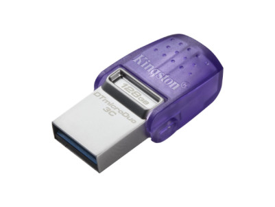Kingston | DataTraveler | DT Micro Duo 3C | 128 GB | USB Type-C and Type-A | Purple