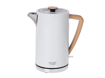 Adler | Kettle | AD 1347w | Electric | 2200 W | 1.5 L | Stainless steel | 360 rotational base | White