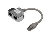 Digitus | CAT 5e patch cable adapter, 2x CAT 5e, shielded | DN-93904 | 0.19 m | Black | RJ45 socket to RJ45 plug