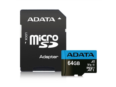 ADATA | Premier | UHS-I | 64 GB | MicroSDXC | Flash memory class 10 | Adapter