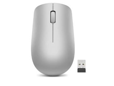 Lenovo | Wireless Mouse | 530 | Optical Mouse | 2.4 GHz Wireless via Nano USB | Platinum Grey | 1 year(s)