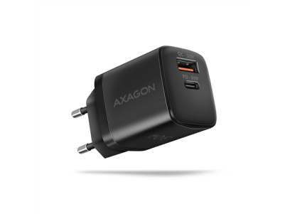 AXAGON Sil wallcharger 2x port (USB-A + USB-C), 30W | ACU-PQ30