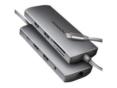 AXAGON Multi port USB-C 5Gbps hub | HMC-8HLSA