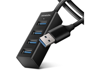 AXAGON Miniature metal four-port USB 3.2 Gen 1 hub | HUE-M1AL