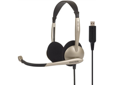 Koss | Headphones | CS100USB | Wired | On-Ear | Microphone | Noise canceling | Gold