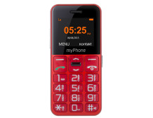 myPhone | Halo Easy | Red | 1.77 " | TFT | 24 MB | 32 MB | Single SIM | Bluetooth | Main camera resolution 0.3 MP | 1000 mAh