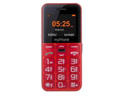 myPhone | Halo Easy | Red | 1.77 " | TFT | 24 MB | 32 MB | Single SIM | Bluetooth | Main camera resolution 0.3 MP | 1000 mAh