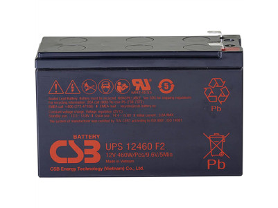 CSB Battery Battery 12V, 9Ah, AGM | UPS12460F2 | 460 W