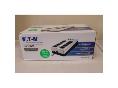 SALE OUT. Eaton UPS 3S 850 DIN | Eaton | UPS | 3S 850 DIN | 850 VA | 510 W | DAMAGED PACKAGING