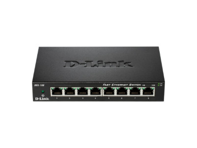 D-Link | Ethernet Switch | DES-108/E | Unmanaged | Desktop | 10/100 Mbps (RJ-45) ports quantity 8 | 60 month(s)