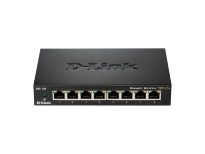 D-Link | Switch | DGS-108/E | Unmanaged | Desktop | Gigabit Ethernet (copper) ports quantity 8 | 60 month(s)