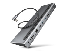 AXAGON USB-C 5Gbps TRIPLE 4K DISPLAY 11in1 Hub | HMC-4KX3