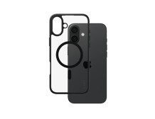 CARE by PanzerGlass Case Flagship Urban Combat | Back protection | Apple | iPhone 16 Plus | Recycled plastic | Transparent/Black