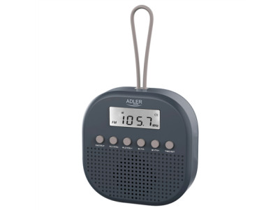 Adler | Waterproof universal radio | AD 1912 | Alarm function | Black