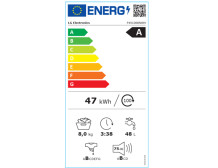 LG Washing Machine | F4X1008NWH | Energy efficiency class A | Front loading | Washing capacity 8 kg | 1400 RPM | Depth 56 cm | W